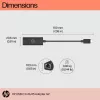 HP USB-C į RJ45 adapteris G2, laidinis, USB Type-C, juodas, Kinija, Namų, Windows 10, Windows 11