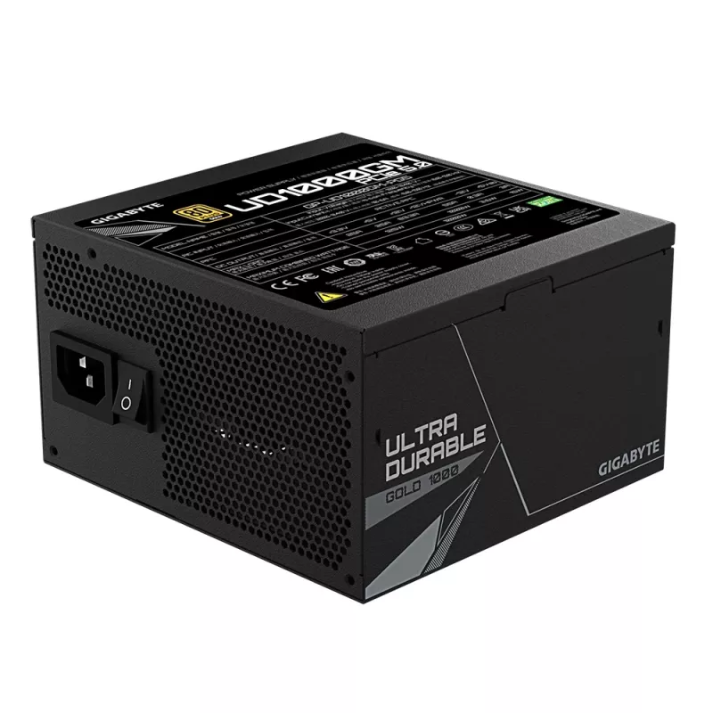 GIGABYTE UD1000GM PG5 maitinimo blokas 1000 W 20+4 kontaktų ATX ATX juodas
