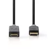 Vaizdo kabelio adapteris Nedis CCBW37100AT10 1m DisplayPort į HDMI juodas