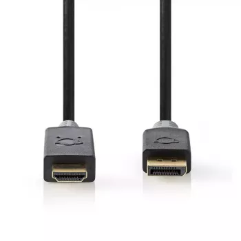 Vaizdo kabelio adapteris Nedis CCBW37100AT10 1m DisplayPort į HDMI juodas