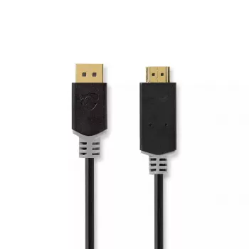 Vaizdo kabelio adapteris Nedis CCBW37100AT10 1m DisplayPort į HDMI juodas
