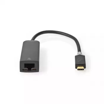 Nedis USB tinklo adapteris CCBW64952AT02 Laidinis USB Type-C eternetas 1000 Mbit/s Juodas