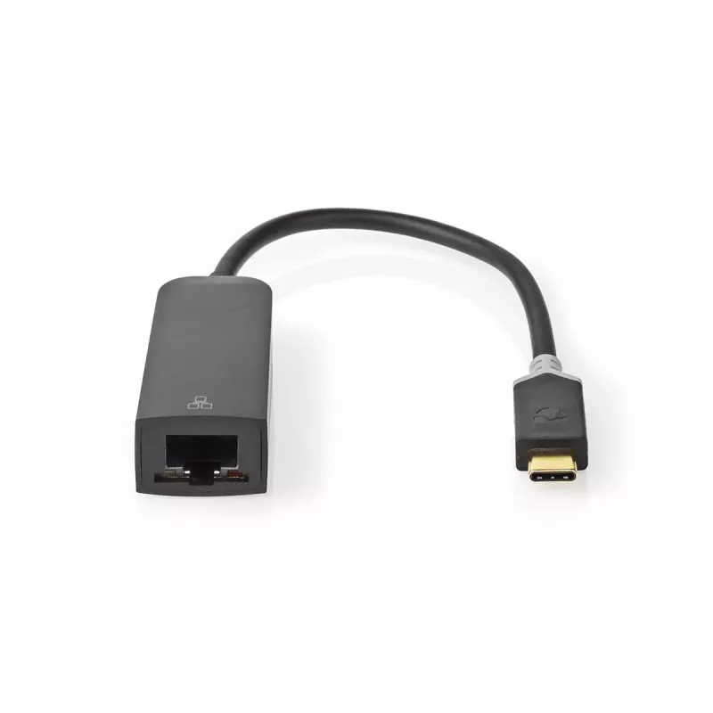 Nedis USB tinklo adapteris CCBW64952AT02 Laidinis USB Type-C eternetas 1000 Mbit/s Juodas