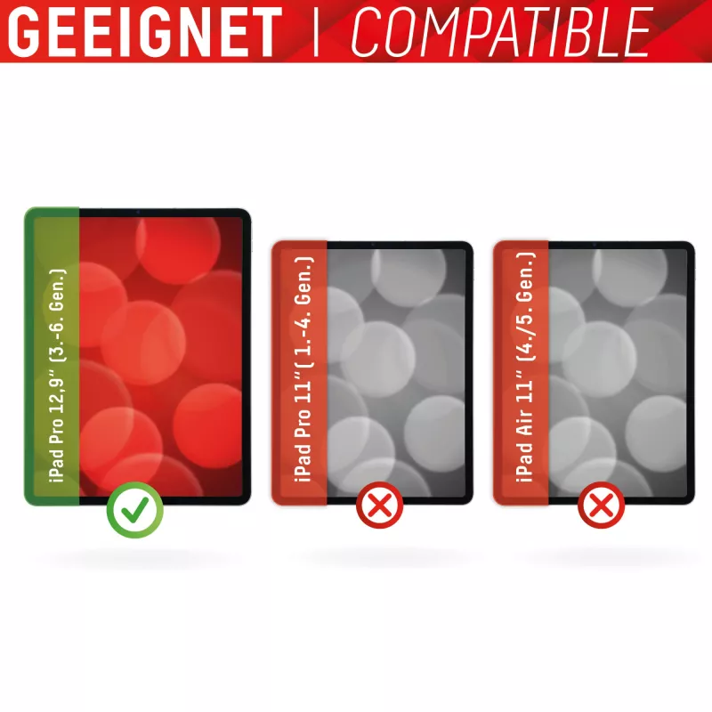 “Displex Tablet Glass (9H)” apsauginis stiklas, skirtas “Apple iPad Pro 12,9''” (3/4/5/6 kartos), su ekologišku tvirtinimo rėmeliu, nedūžtantis, itin plonas, nematomas
