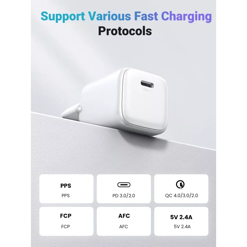 Vidinis įkroviklis Ugreen 15324 Universalus Baltas AC 1 USB Type-C prievadas