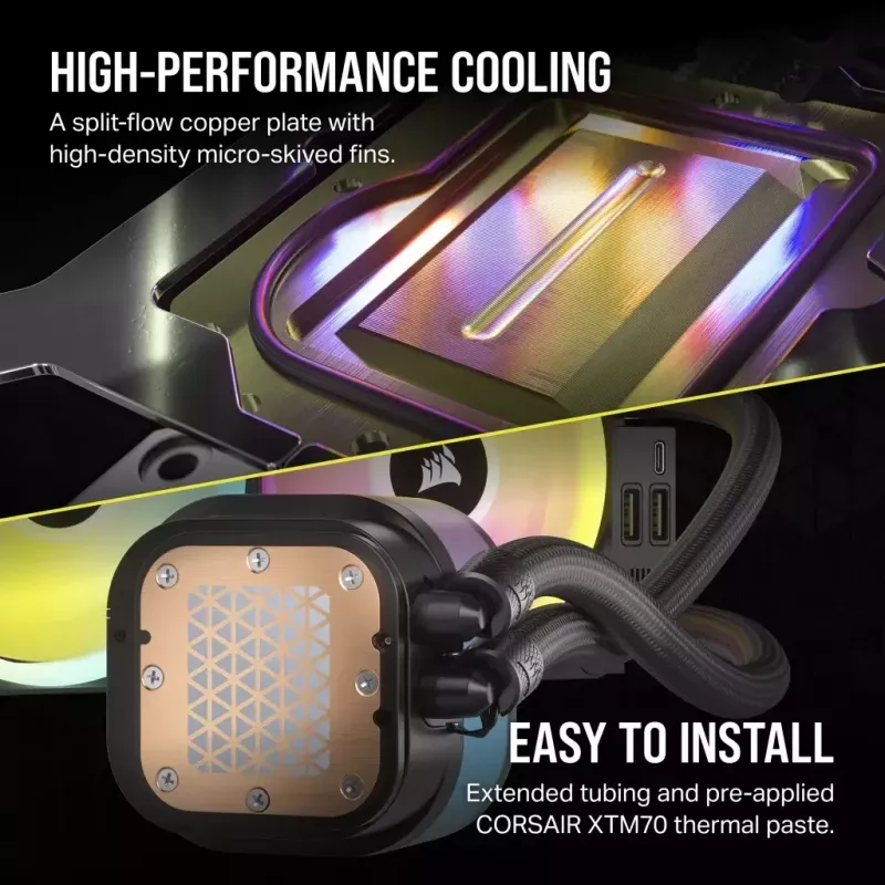 Skysčio aušinimo komplektas Corsair H100I