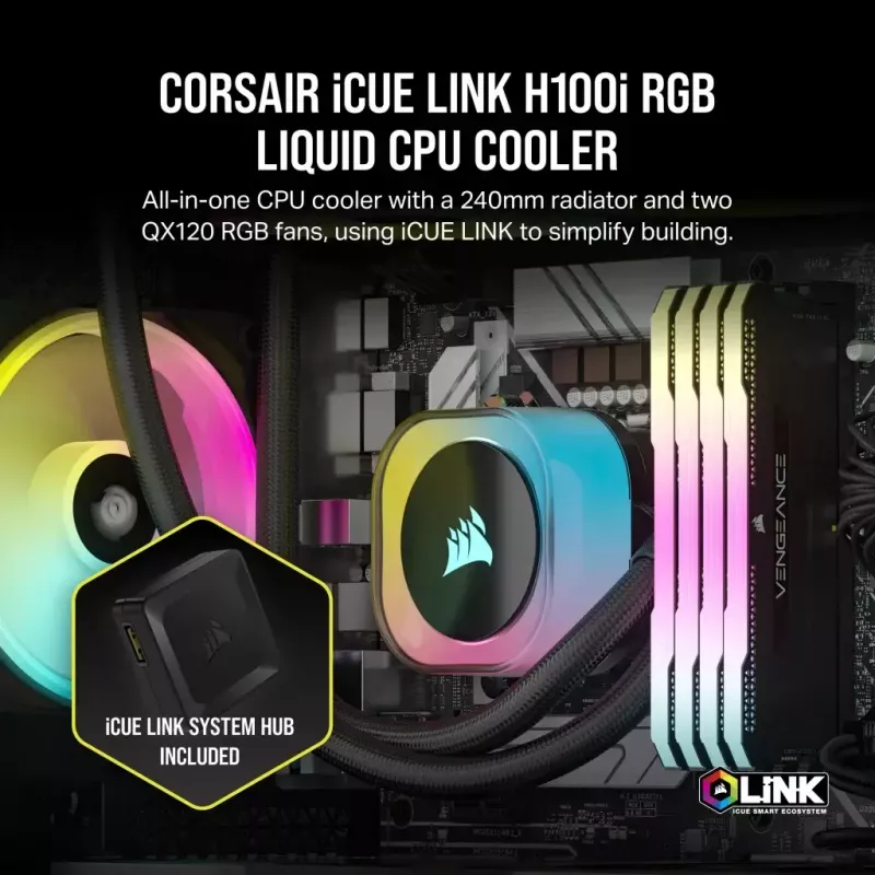 Skysčio aušinimo komplektas Corsair H100I