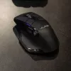 „JLab Audio Epic Office“ belaidė pelė dešiniarankiams — „Bluetooth“ + USB tipo A, optinė 2400 DPI, 9 mygtukai, ratukas, juoda