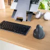 „R-Go Tools“ vertikali pelė „R-Go HE Basic“, ergonominė pelė, vidutinė (plaštakos dydis ≥ 185 mm), dešiniarankiams, „Bluetooth“, pilka