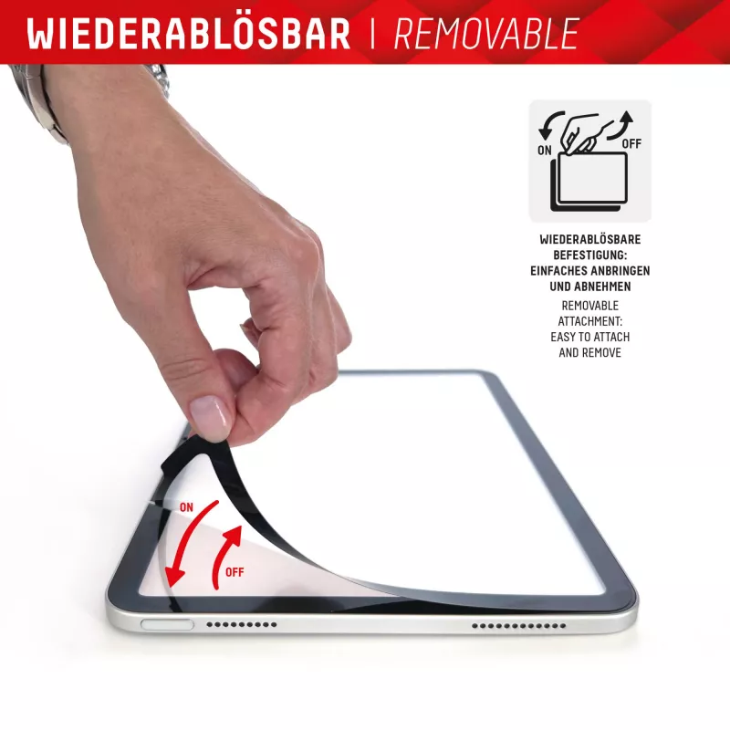 Displex TABLET PAPERSENSE, skirta iPad 10,9 col. (10-os kartos) / 11 col. (2025 m.) / Air 11 col. (2024/2025 m.), nuimama rašymo arba piešimo plėvelė su popieriaus pojūčiu