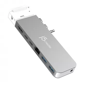 USB šakotuvas j5create JCD395 4K60 Elite Pro laidinis USB4 su MagSafe rinkiniu