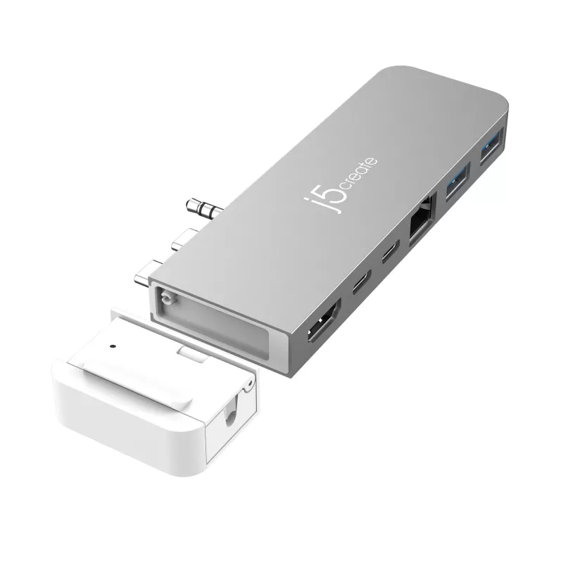 USB šakotuvas j5create JCD395 4K60 Elite Pro laidinis USB4 su MagSafe rinkiniu