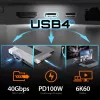 USB šakotuvas j5create JCD395 4K60 Elite Pro laidinis USB4 su MagSafe rinkiniu