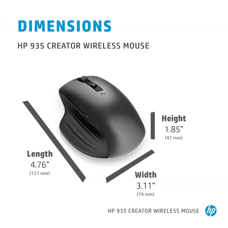 Pelė HP 935 Creator Wireless RF Wireless + Bluetooth