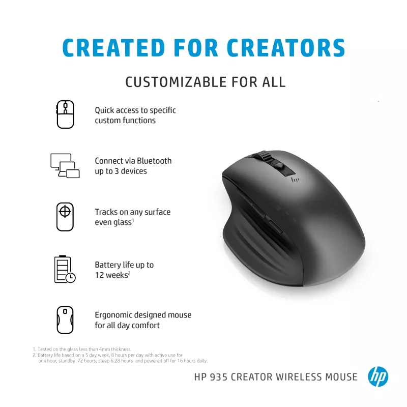 Pelė HP 935 Creator Wireless RF Wireless + Bluetooth