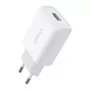 Ugreen 10133 mobiliojo įrenginio įkroviklis išmaniesiems telefonams baltas USB greitasis įkrovimas patalpose