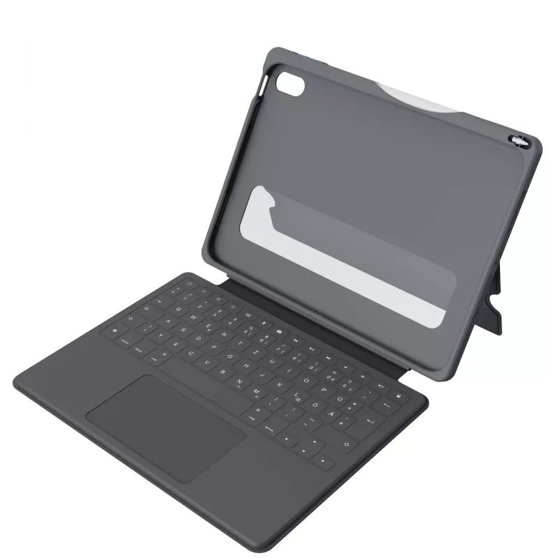 ASTAR DEQSTER Smart Rugged Touch Plus klaviatūra iPad 10.9 col. — QWERTZ vokiečių k., mechaniniai mygtukai, Smart Connector jungtis, pilka