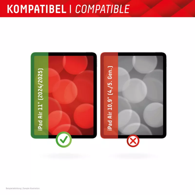 „Displex“ planšetės stiklas (9H) „Apple iPad Air 11“ col. (2024/2025), „Eco“ tvirtinimo rėmelis, nedūžtantis, itin plonas, nematomas