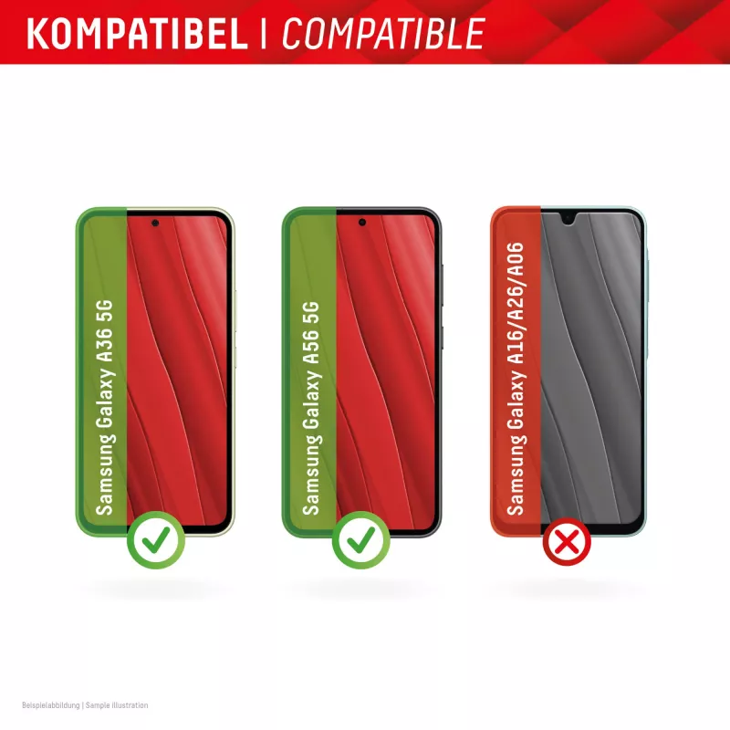 Displex Smart Glass (9H), skirtas Samsung Galaxy A36/A56, montavimo lipdukas, nedūžtantis