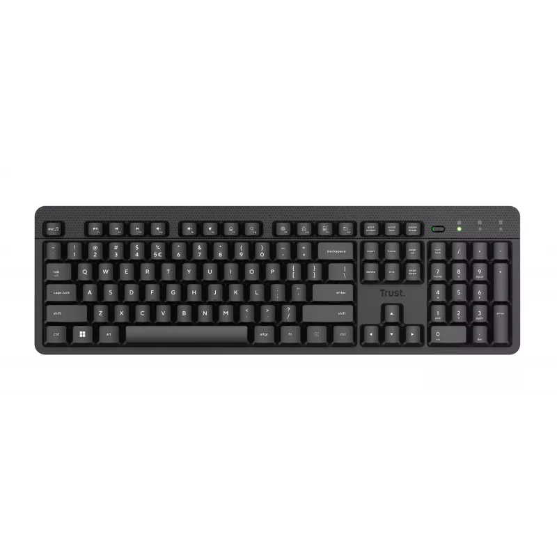 Trust Ody II klaviatūra biurui RF belaidė QWERTZ vokiška juoda