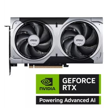 Grafikos plokštė MSI GeForce RTX 5060 Ti 16 GB GDDR7, PCIe 5.0, 128 bitų, 2602 MHz spartinimas, 180 W, 2 ventiliatoriai