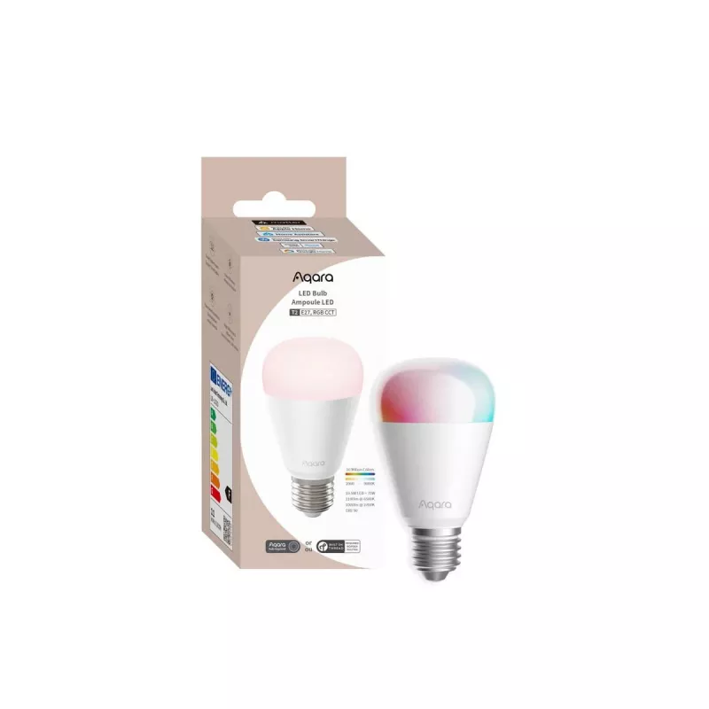 AQARA LED lemputė T2 (E27, RGB CCT) (LB-L02D) - Zigbee ir Thread RGB+CCT LED lemputė
