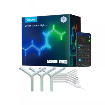 Govee Glide RGBIC Y Lights išmanusis sieninis šviestuvas Wi-Fi/Bluetooth 72 W