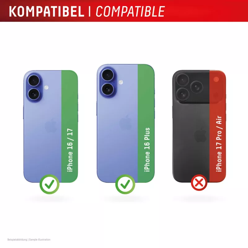 „Displex Premium“ kameros objektyvo apsauginis stiklas, „iPhone 16/16 Plus/17“ stiklas, 10H, pavieniai žiedai, DLC, skaidrus, greitas montavimas