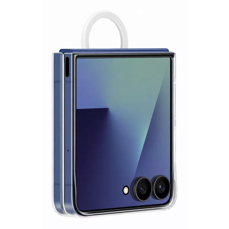 Apsauginis dėklas Samsung Galaxy Z Flip7, Samsung — skaidrus, modelis EF-QF766CTEGWW