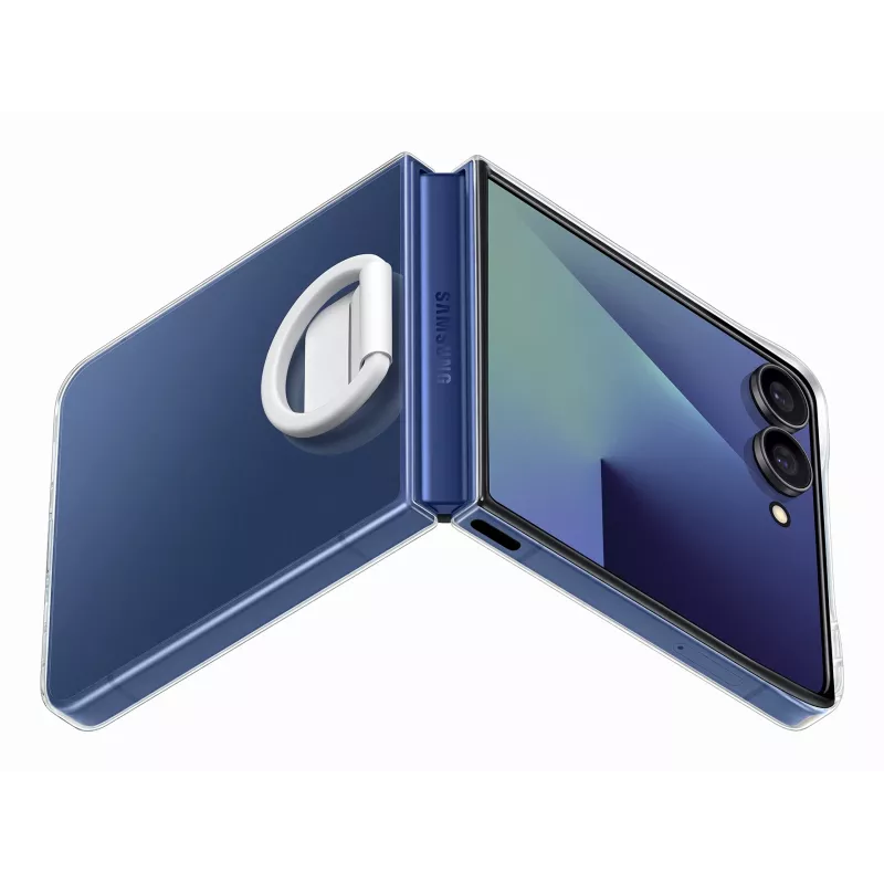 Apsauginis dėklas Samsung Galaxy Z Flip7, Samsung — skaidrus, modelis EF-QF766CTEGWW