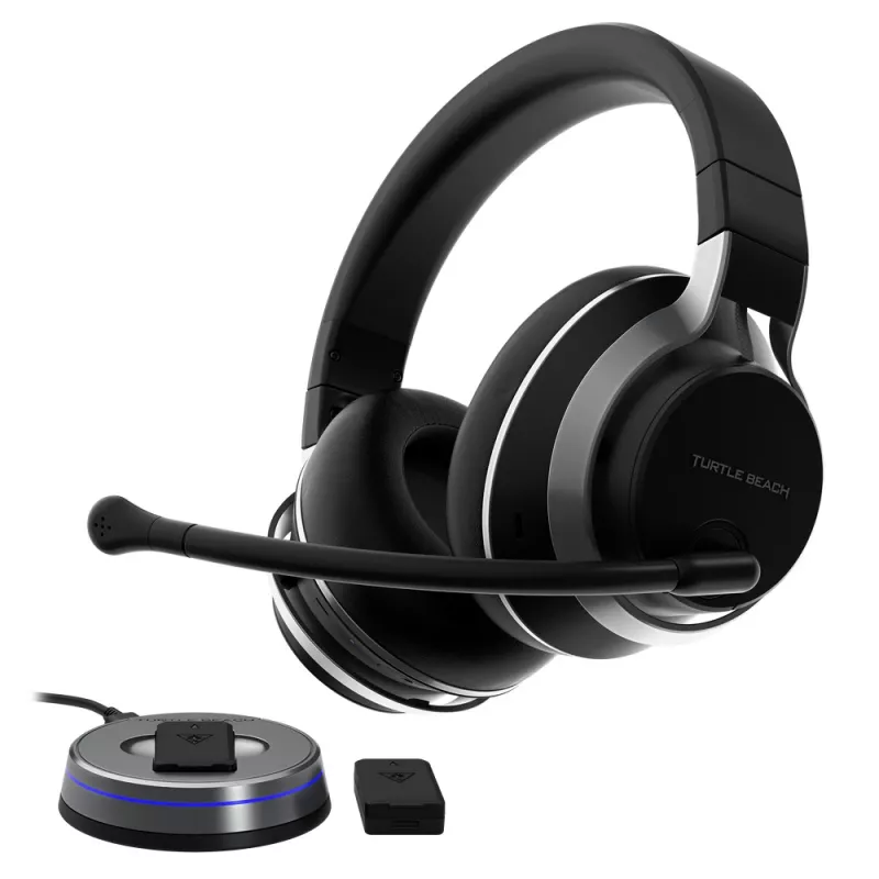“Turtle Beach Stealth Pro” kelių platformų belaidės ausinės su aktyviu triukšmo slopinimu ir “Bluetooth”, skirtos PS5, PS4, PC