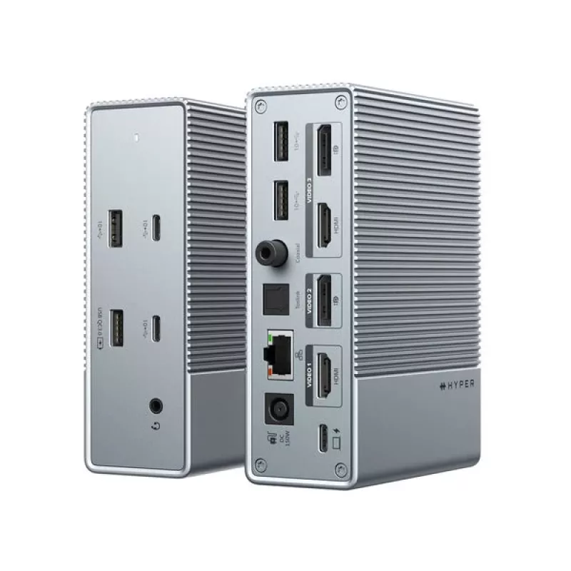 Targus HDG215-EUZ sąsajos šakotuvas USB 3.2 Gen 2 (3.1 Gen 2) Type-C sidabrinis