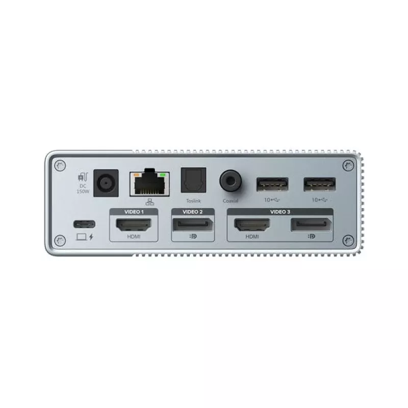 Targus HDG215-EUZ sąsajos šakotuvas USB 3.2 Gen 2 (3.1 Gen 2) Type-C sidabrinis