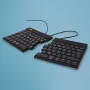 R-Go Tools ergonominė klaviatūra R-Go Split Break v2 su pertraukų programine įranga, ergonominė dviejų dalių klaviatūra, QWERTZ (DE), laidinė, juoda