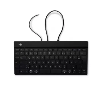 R-Go Tools ergonominė klaviatūra R-Go Split Break v2 su pertraukų programine įranga, ergonominė dviejų dalių klaviatūra, QWERTZ (DE), laidinė, juoda