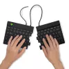 R-Go Tools ergonominė klaviatūra R-Go Split Break v2 su pertraukų programine įranga, ergonominė dviejų dalių klaviatūra, QWERTZ (DE), laidinė, juoda