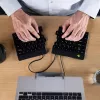 R-Go Tools ergonominė klaviatūra R-Go Split Break v2 su pertraukų programine įranga, ergonominė dviejų dalių klaviatūra, QWERTZ (DE), laidinė, juoda