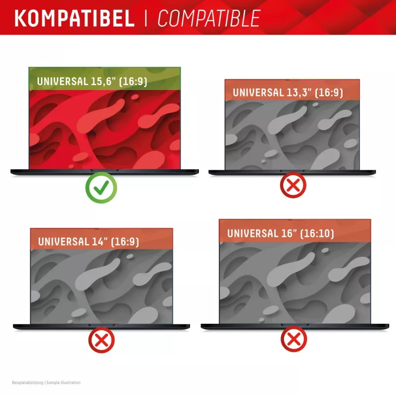 Displex PRIVACY SAFE nuimamas dvipusis privatumo filtras nešiojamam kompiuteriui (berėmis) 15,6'' (16:9)