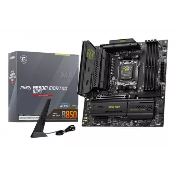 MSI MAG B850M MORTAR WIFI pagrindinė plokštė AMD B850 lizdas AM5 mikro ATX
