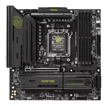 MSI MAG B850M MORTAR WIFI pagrindinė plokštė AMD B850 lizdas AM5 mikro ATX