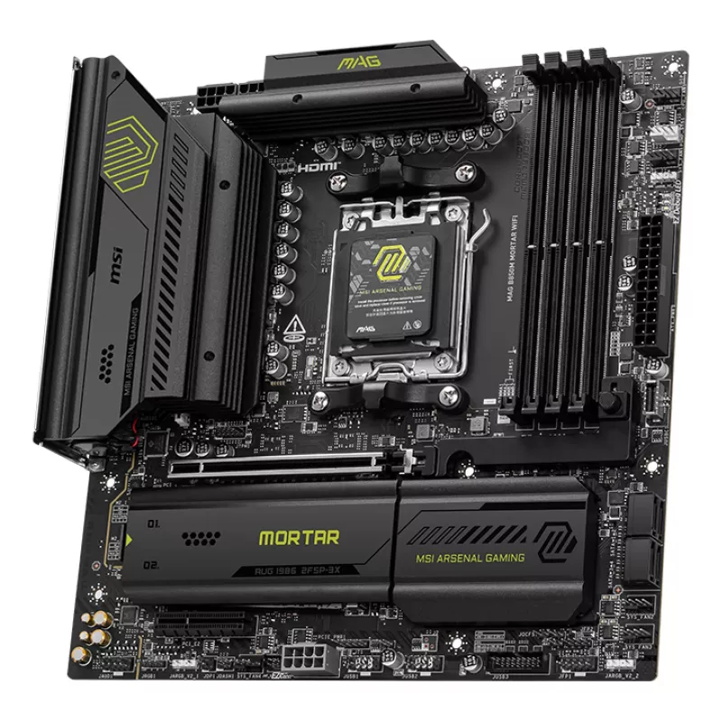 MSI MAG B850M MORTAR WIFI pagrindinė plokštė AMD B850 lizdas AM5 mikro ATX