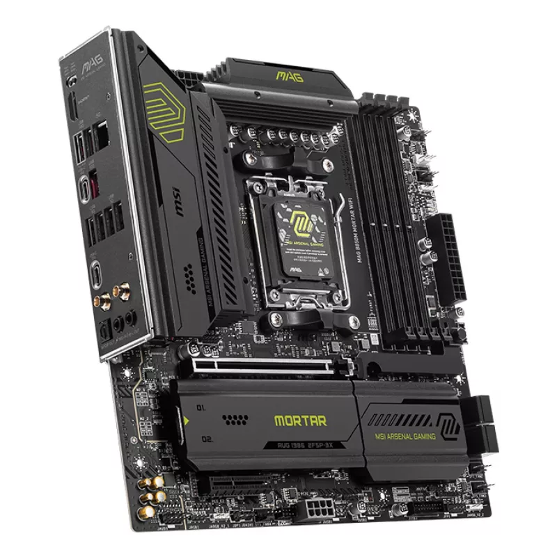 MSI MAG B850M MORTAR WIFI pagrindinė plokštė AMD B850 lizdas AM5 mikro ATX
