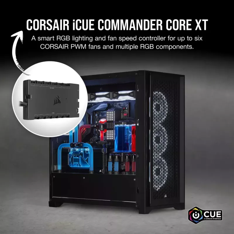 Ventiliatoriaus greičio valdiklis Corsair iCUE Commander Core XT