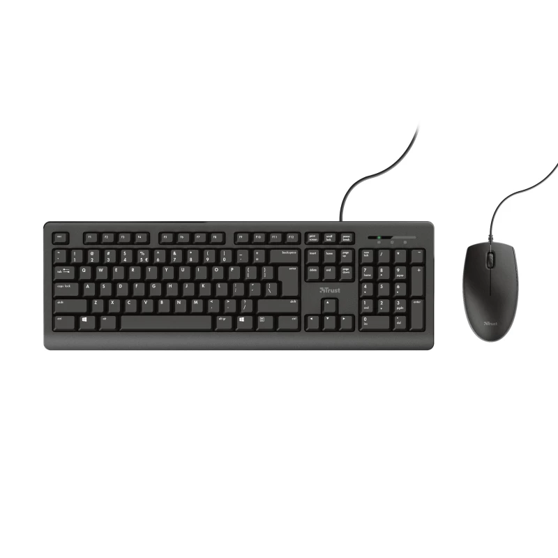 Trust Primo klaviatūra su pelė, biuro, USB, vokiška, juoda