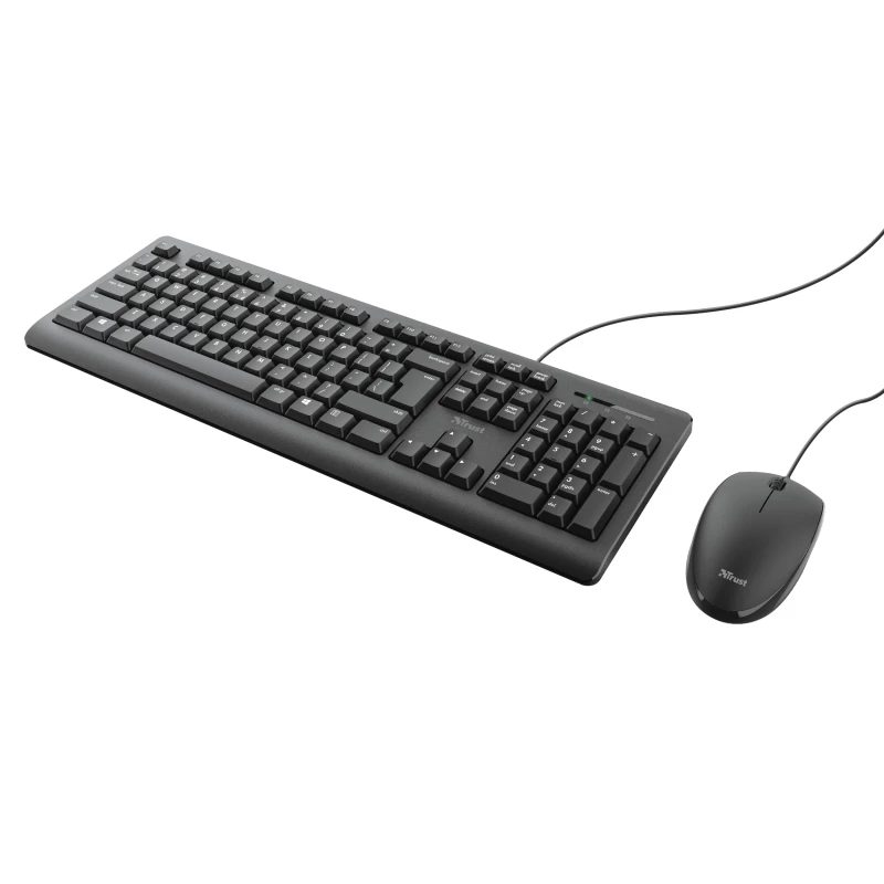 Trust Primo klaviatūra su pelė, biuro, USB, vokiška, juoda