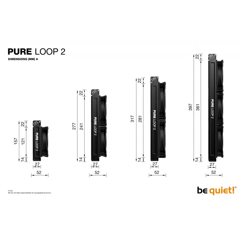 be quiet! Pure Loop 2 | 240mm Procesoriaus universali skysčio aušinimo sistema 12 cm Juoda 1 vnt.