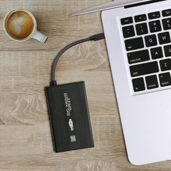 HDD/SSD korpusas QOLTEC 51861 2,5 colio SATA3 diskams, USB 3.0, juodas