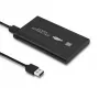 HDD/SSD korpusas QOLTEC 51861 2,5 colio SATA3 diskams, USB 3.0, juodas