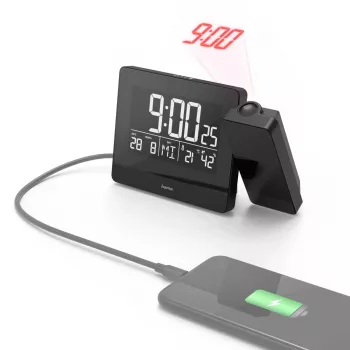 Hama Plus Charge skaitmeninis žadintuvas, juodas