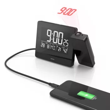 Hama Plus Charge skaitmeninis žadintuvas, juodas